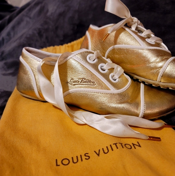 Louis Vuitton Shoes - Louis Vuitton Gold Sneakers